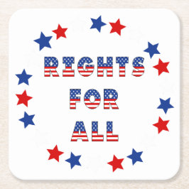 Posavasos Cuadrado De Papel ¡Colección de Fiestas de las Elecciones en Estados