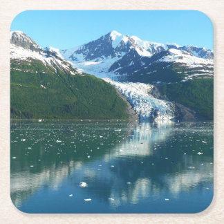 Posavasos Cuadrado De Papel Colegio Fjord I Hermosa fotografía de Alaska
