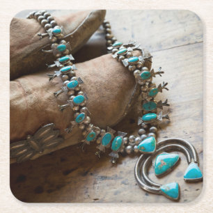 Posavasos Cuadrado De Papel Collar a la venta, Santa Fe, Nuevo México. EE.UU.