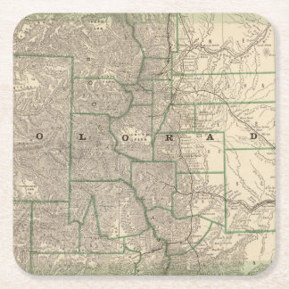 Posavasos Cuadrado De Papel Colorado 12