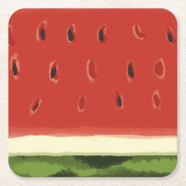 Posavasos Cuadrado De Papel Colores de agua de color rojo brillante Fuente de 