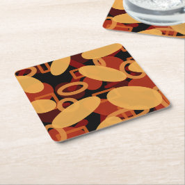 Posavasos Cuadrado De Papel Colores paisajísticos del desierto del suroeste Re