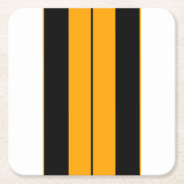 Posavasos Cuadrado De Papel Colorida franja de Carreras de color blanco negro 