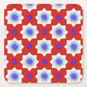 Posavasos Cuadrado De Papel Colorido, geométrico, fresco, moderno, gráfico de 