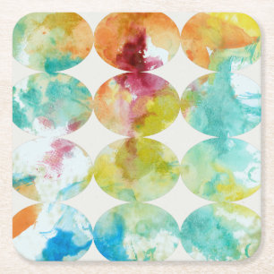 Posavasos Cuadrado De Papel Combinación de colores II
