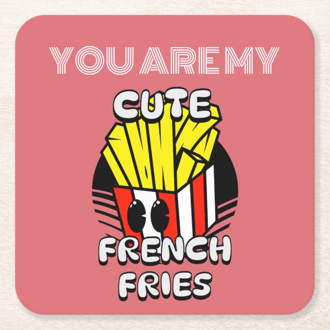 Posavasos Cuadrado De Papel Comida, deliciosas frutas francesas, regalo person (Anverso)