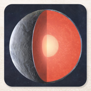 Posavasos Cuadrado De Papel Cómo Se Forma Un Planeta Rocoso.