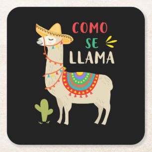 Posavasos Cuadrado De Papel Como se llama animal gracioso mexicano Cinco de ma