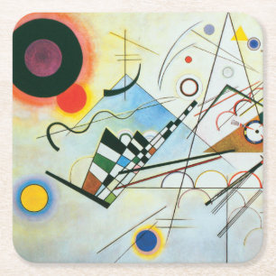 Posavasos Cuadrado De Papel Composición VIII de Wassily Kandinsky