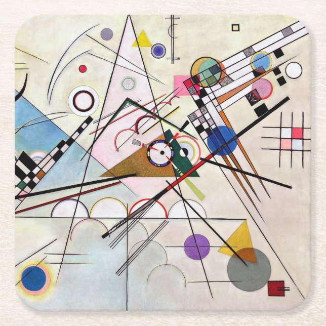 Posavasos Cuadrado De Papel Composición VIII, Wassily Kandinsky (Anverso)