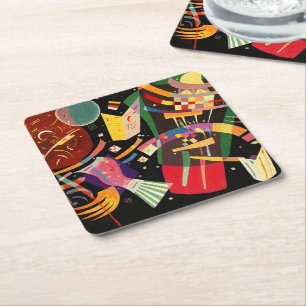 Posavasos Cuadrado De Papel Composición X Abstracción biomórfica - Kandinsky
