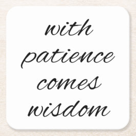 Posavasos Cuadrado De Papel Con la escoria de papel de paciente