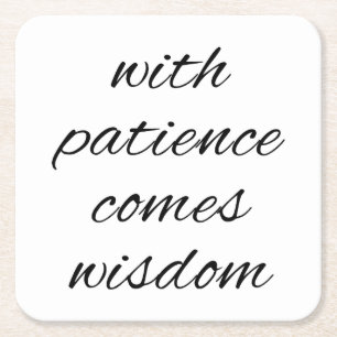 Posavasos Cuadrado De Papel Con Patience Paper Coaster