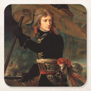 Posavasos Cuadrado De Papel Concentración de Napoleón Bonaparte en la batalla