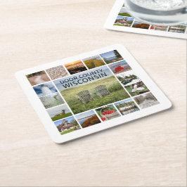 Posavasos Cuadrado De Papel Condado de Door Wisconsin