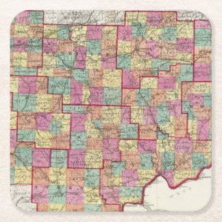 Posavasos Cuadrado De Papel Condados de Ohio