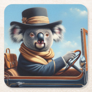 Posavasos Cuadrado De Papel Conducción de Koala