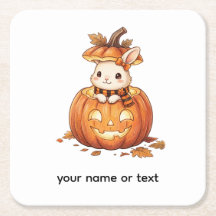 Conejito de calabaza de Halloween adorable - Conej