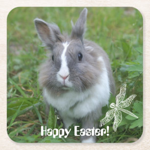 Posavasos Cuadrado De Papel Conejo de conejo