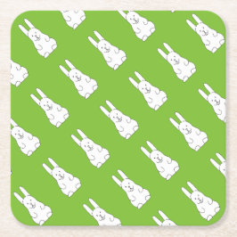 Posavasos Cuadrado De Papel Conejo de Pascua