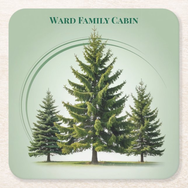 Posavasos Cuadrado De Papel Conjunto de aletas cuadradas de la cabina de la fa (Anverso)