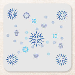 Posavasos Cuadrado De Papel Conjunto de escayas - Estrellas brillantes