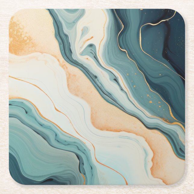 Posavasos Cuadrado De Papel Conjunto de recipientes de cartón desechables (Anverso)