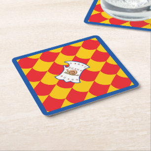 Posavasos Cuadrado De Papel Contrada della Chiocciola (Caracol) Palio