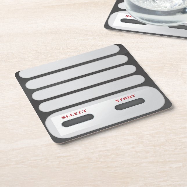 Posavasos Cuadrado De Papel Control del sistema de juegos (En perspectiva)