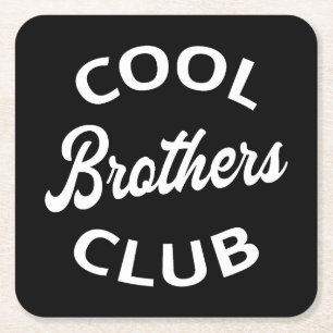 Posavasos Cuadrado De Papel Cool Brothers Club I