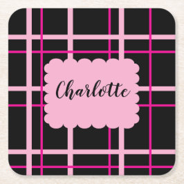 Posavasos Cuadrado De Papel Cool Striped Pattern