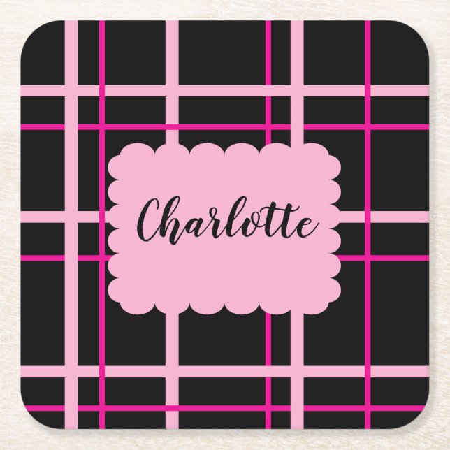 Posavasos Cuadrado De Papel Cool Striped Pattern (Anverso)