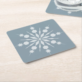 Posavasos Cuadrado De Papel Copas de copo de nieve