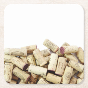 Posavasos Cuadrado De Papel Copas de los corchos de vino