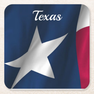 Posavasos Cuadrado De Papel Copas de papel de Texas