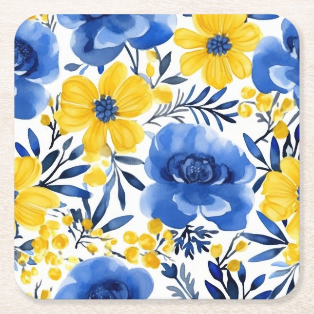 Posavasos Cuadrado De Papel Copas Sun y Sky (Anverso)