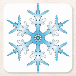 POSAVASOS CUADRADO DE PAPEL COPO DE NIEVE