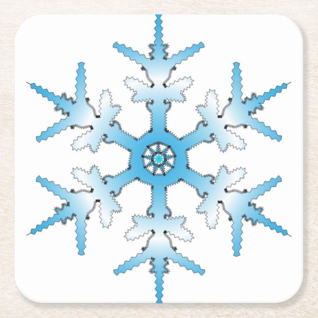 POSAVASOS CUADRADO DE PAPEL COPO DE NIEVE (Anverso)