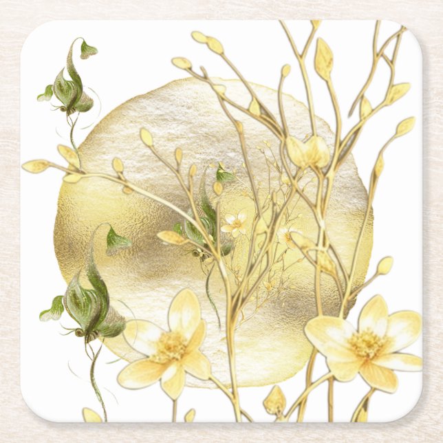 Posavasos Cuadrado De Papel Copos de papel (Anverso)