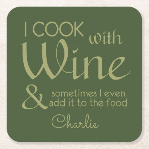 Posavasos Cuadrado De Papel Copos de papel con nombre personalizado de cita de