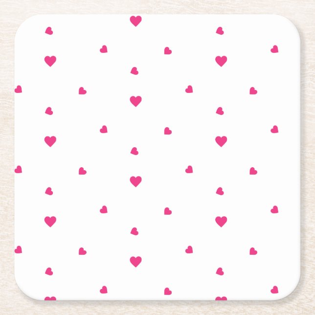 Posavasos Cuadrado De Papel corazón (Anverso)