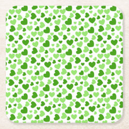 Posavasos Cuadrado De Papel Corazones de Tamaño y Color Aleatorios