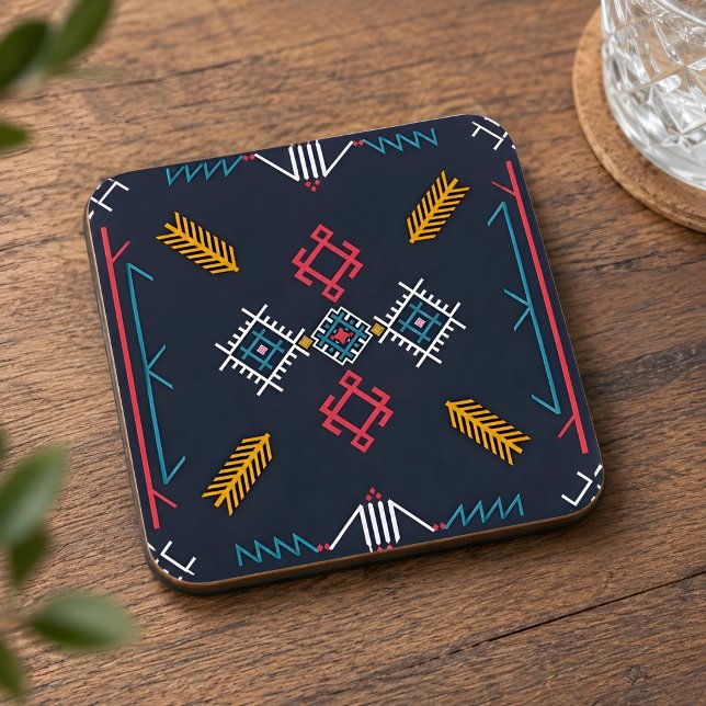 Posavasos Cuadrado De Papel corcho amazigh (Subido por el creador)