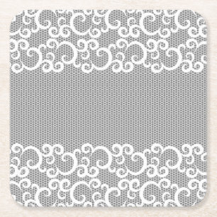 Posavasos Cuadrado De Papel Cordón 1