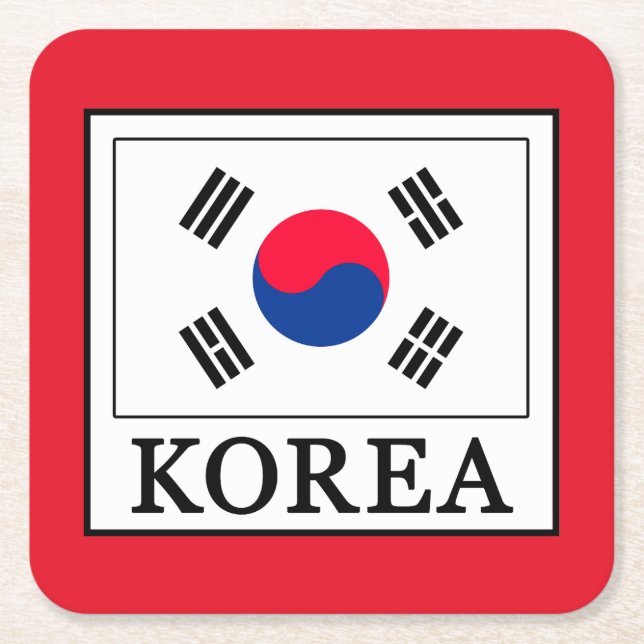 Posavasos Cuadrado De Papel Corea (Anverso)