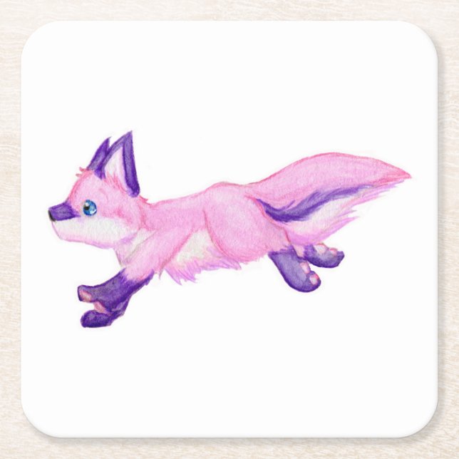 Posavasos Cuadrado De Papel Correr (Anverso)