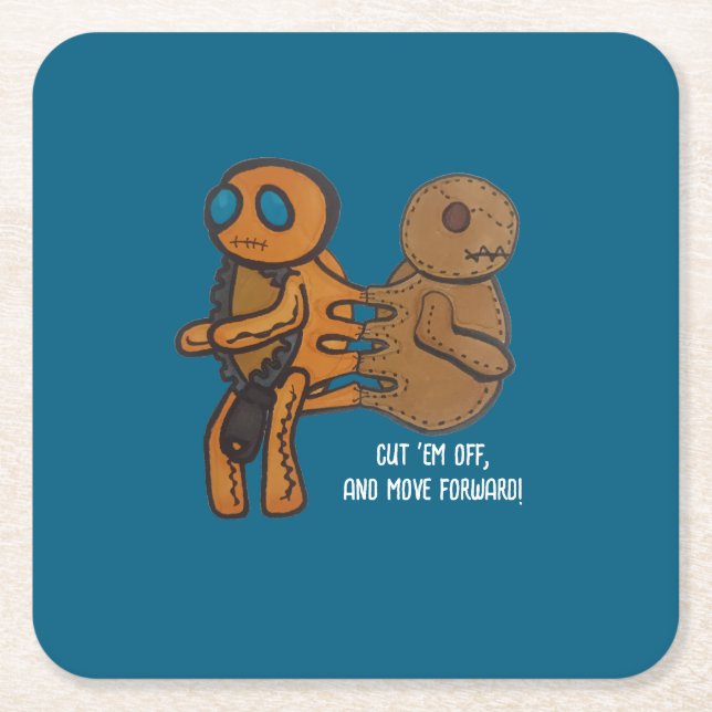 Posavasos Cuadrado De Papel cortarlos (Anverso)