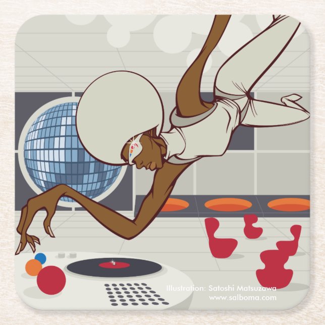 Posavasos Cuadrado De Papel Cosmos (Anverso)