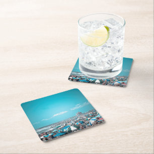 Posavasos Cuadrado De Papel Costa de Jersey Shore