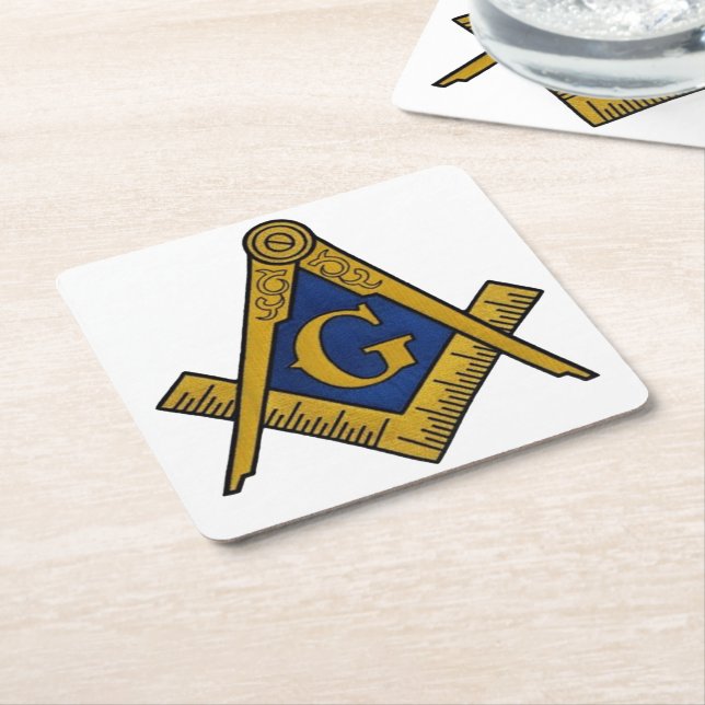 POSAVASOS CUADRADO DE PAPEL COSTAS DE LA PLAZA PERSONALIZADO MASONES (En perspectiva)